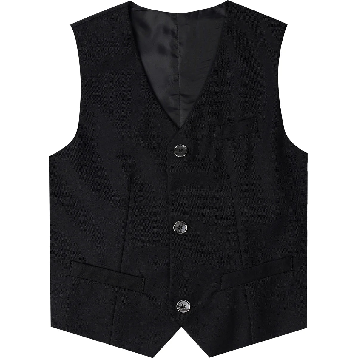 Black Vest Boys Dress Suit Kids Blazer Toddler Wedding Formal Piano Performance Waistcoats Children School Party Navy Clothes