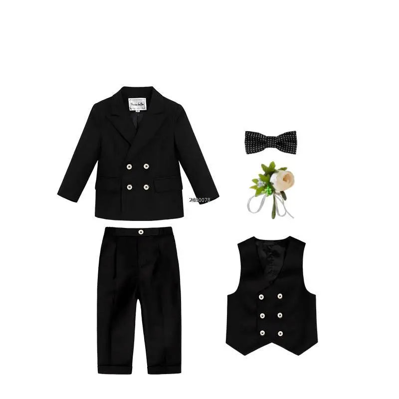 Boys Suit For Wedding 1Year Baby Kids Photograph Suit Children Formal Ceremony Tuxedo Dress Child Party Performance Costume