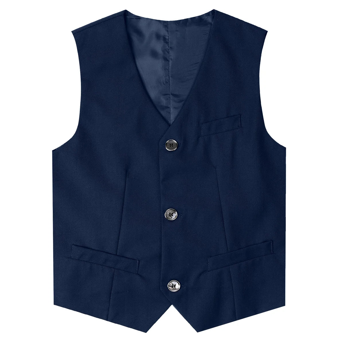 Black Vest Boys Dress Suit Kids Blazer Toddler Wedding Formal Piano Performance Waistcoats Children School Party Navy Clothes