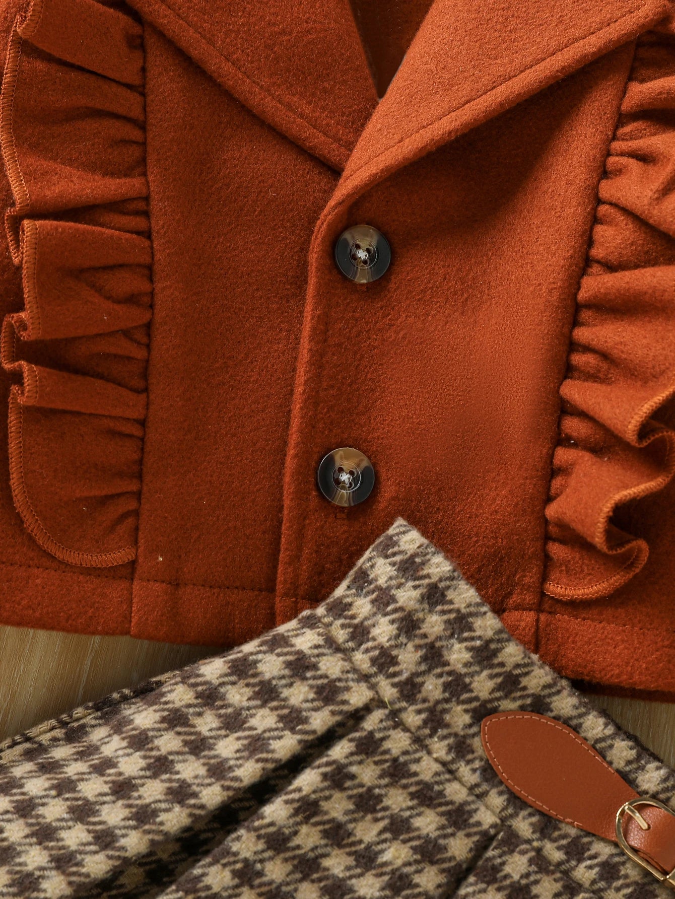 2025 Kids Autumn Winter Suit For Girls  Collar Blazer Coat And Skirts 2Pcs Children's Elegant Outfits For 1-7Y  Fashion Set