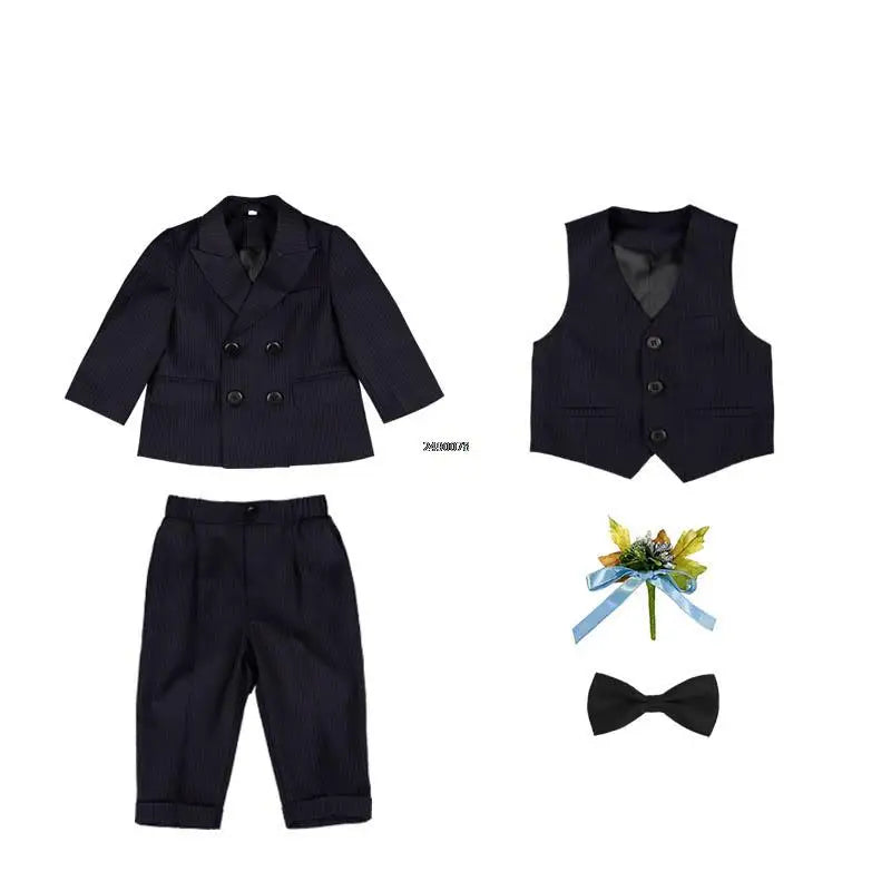 Boys Suit For Wedding 1Year Baby Kids Photograph Suit Children Formal Ceremony Tuxedo Dress Child Party Performance Costume