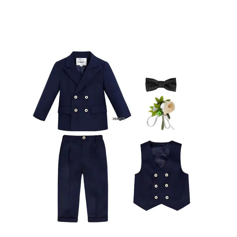 Boys Suit For Wedding 1Year Baby Kids Photograph Suit Children Formal Ceremony Tuxedo Dress Child Party Performance Costume