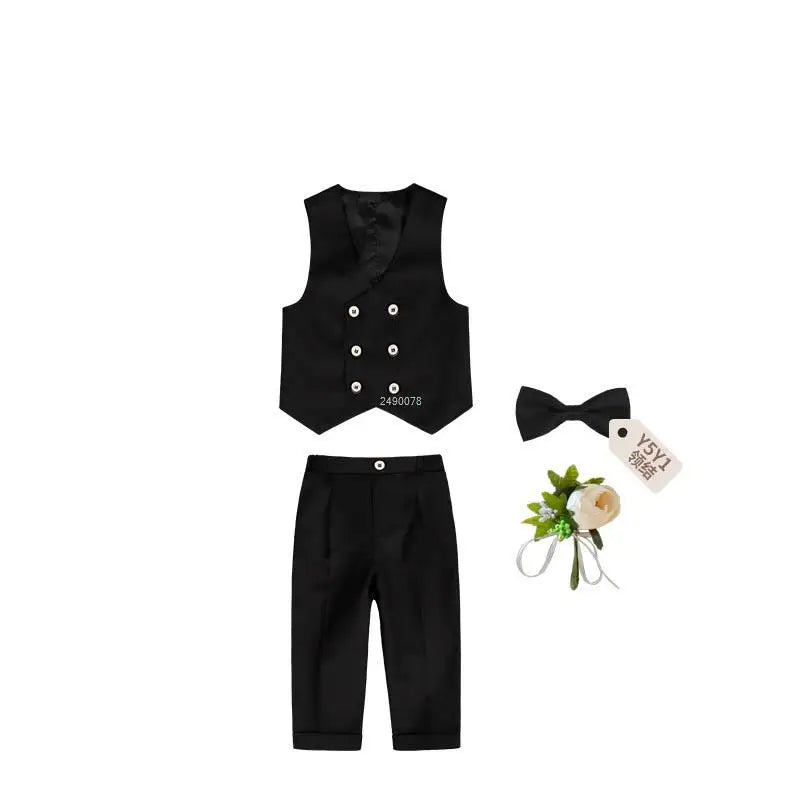 Boys Suit For Wedding 1Year Baby Kids Photograph Suit Children Formal Ceremony Tuxedo Dress Child Party Performance Costume