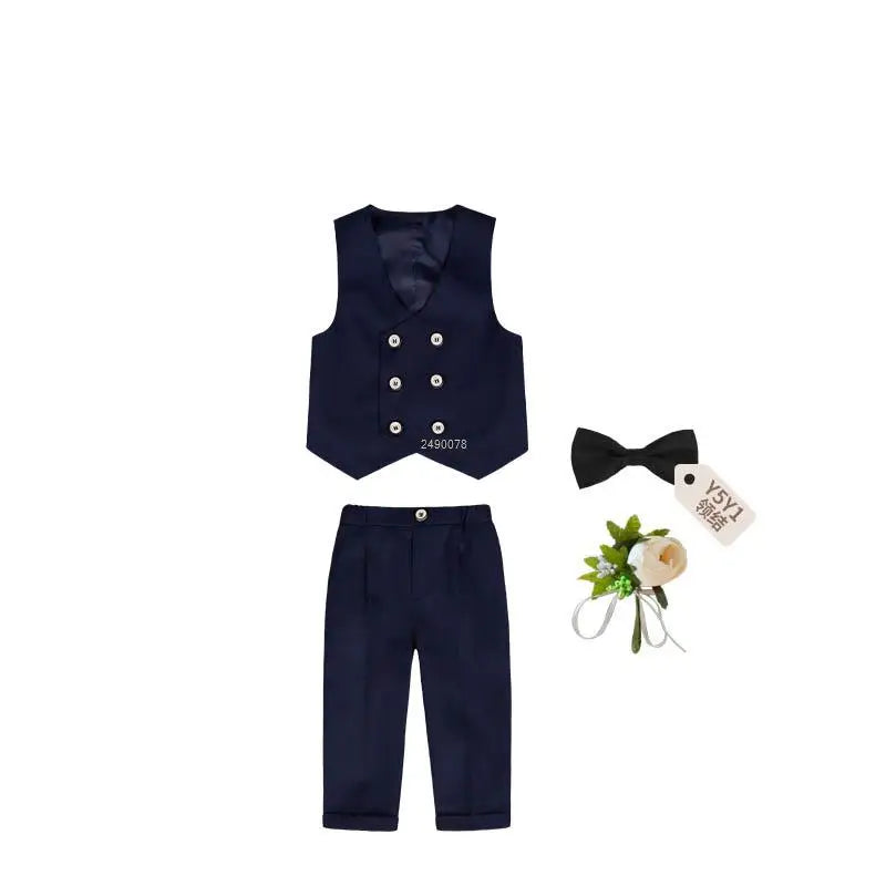 Boys Suit For Wedding 1Year Baby Kids Photograph Suit Children Formal Ceremony Tuxedo Dress Child Party Performance Costume